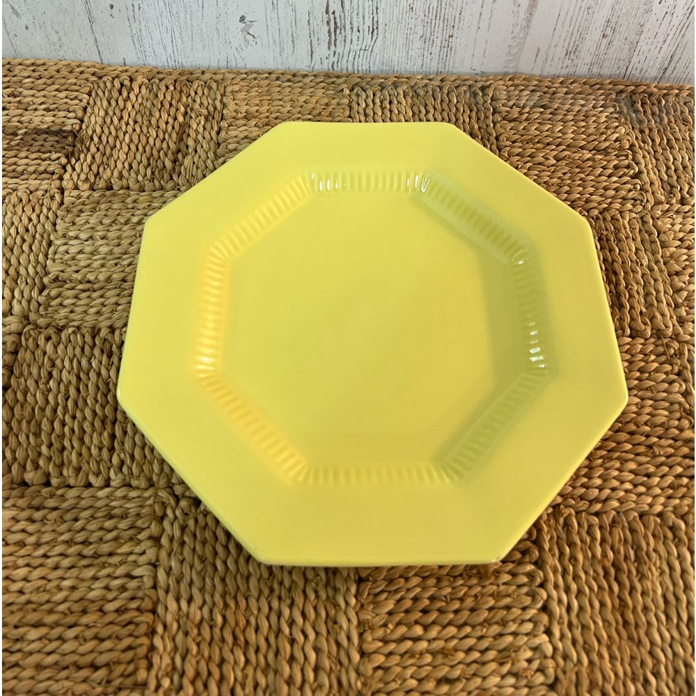 Vintage independence ironstone salad plate yellow castleton 8” replacement